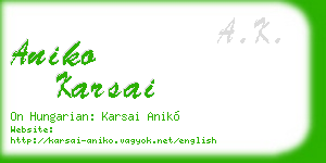 aniko karsai business card